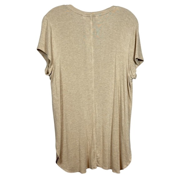 Bobeau Collection Women's Relaxed V-Neck Sweater T-Shirt, Camel T-Shirt, Size XL - Picture 5 of 7